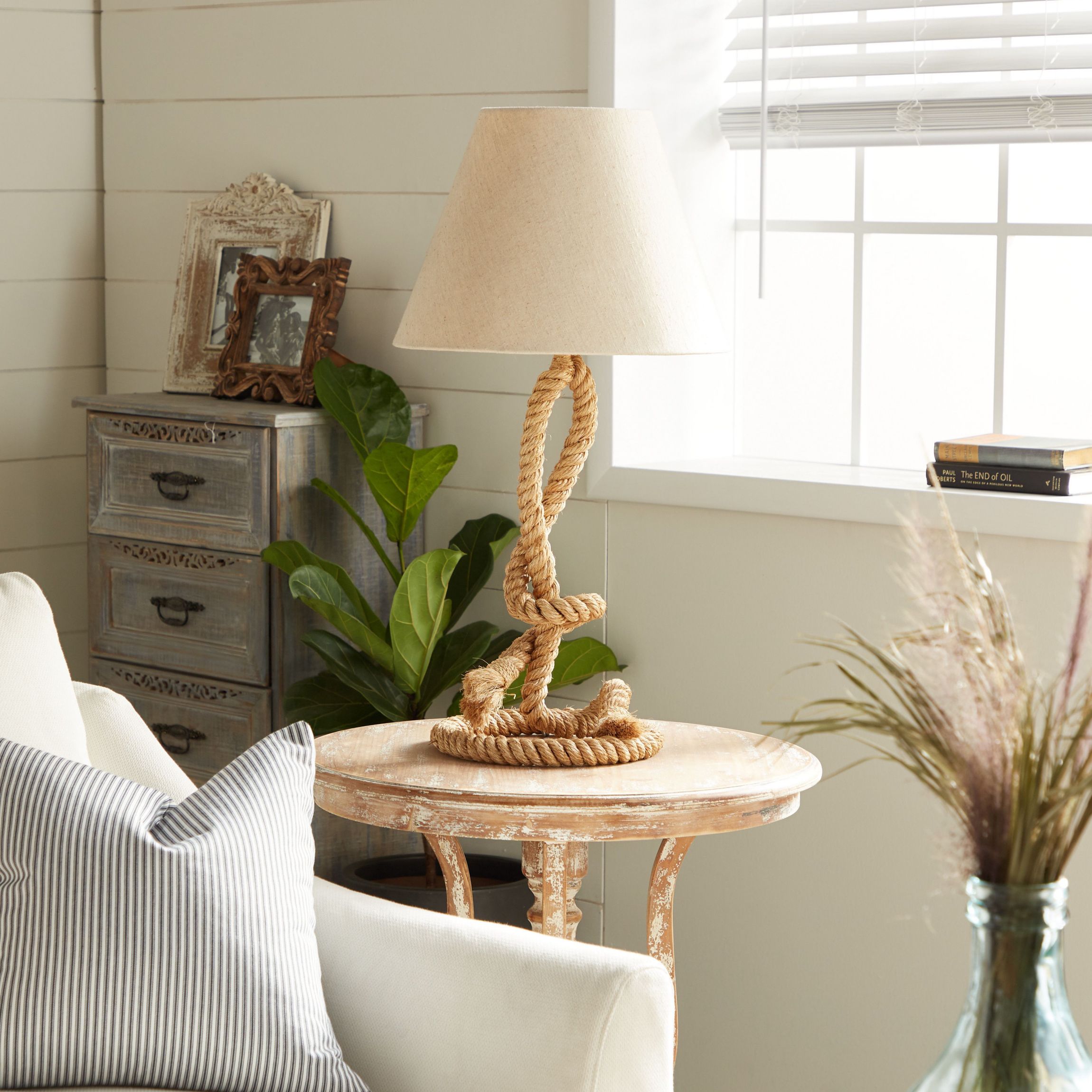 Rustic Jute Rope Table Lamp