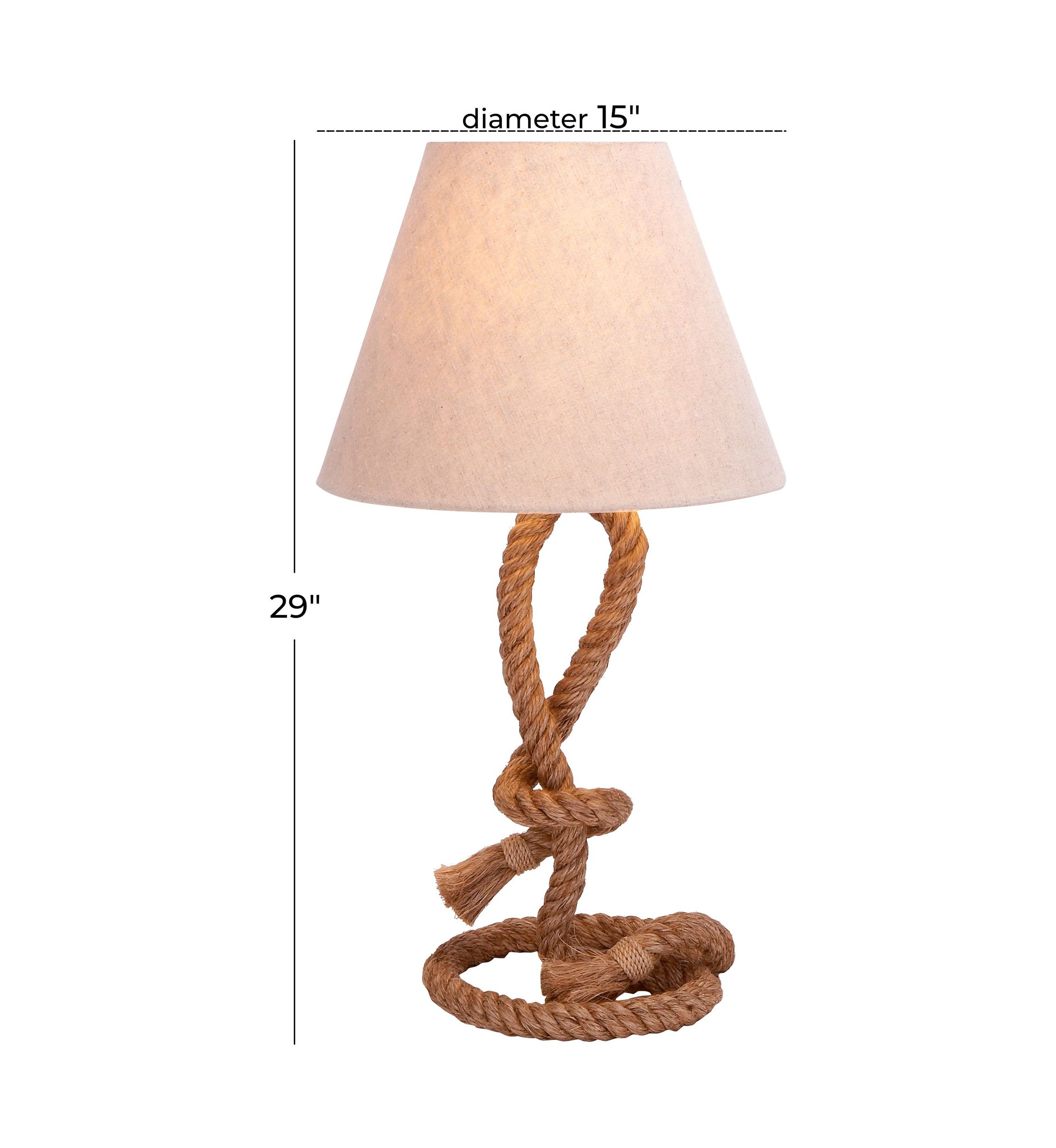 Rustic Jute Rope Table Lamp