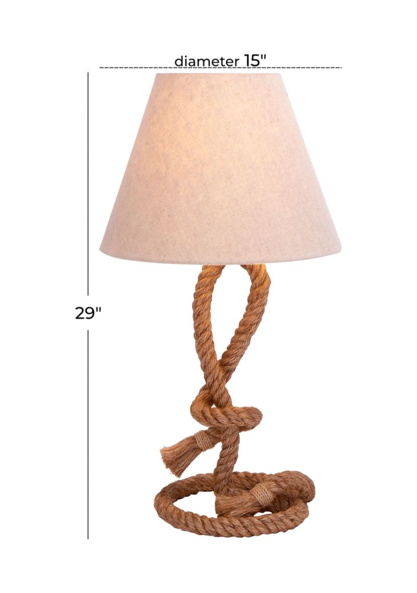 Rustic Jute Rope Table Lamp