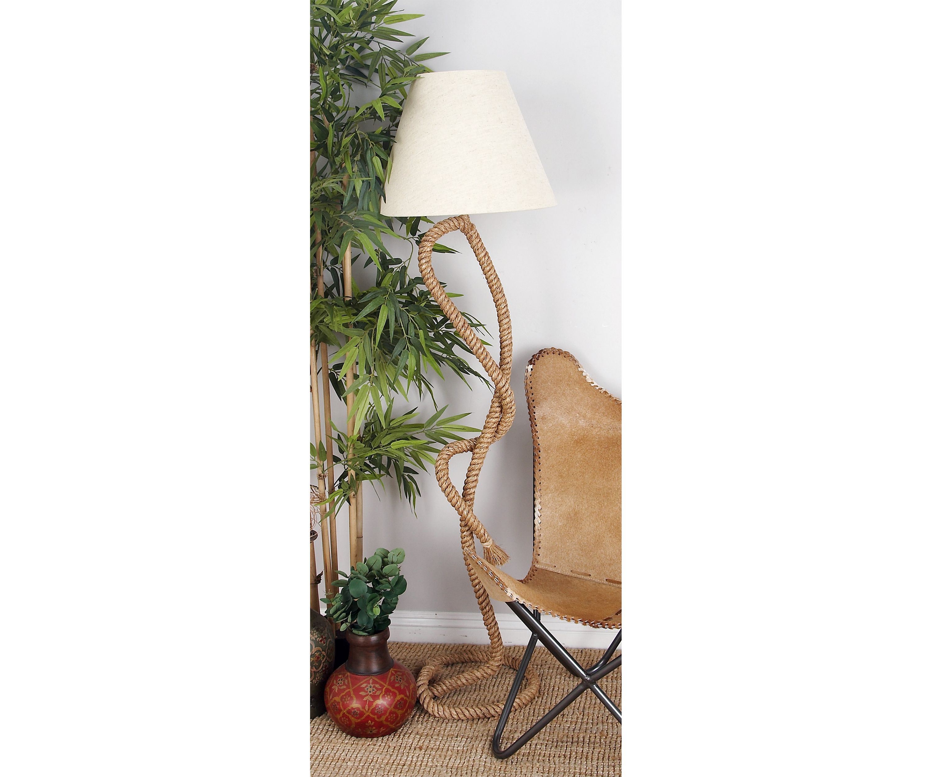 Rustic Jute Rope Floor Lamp