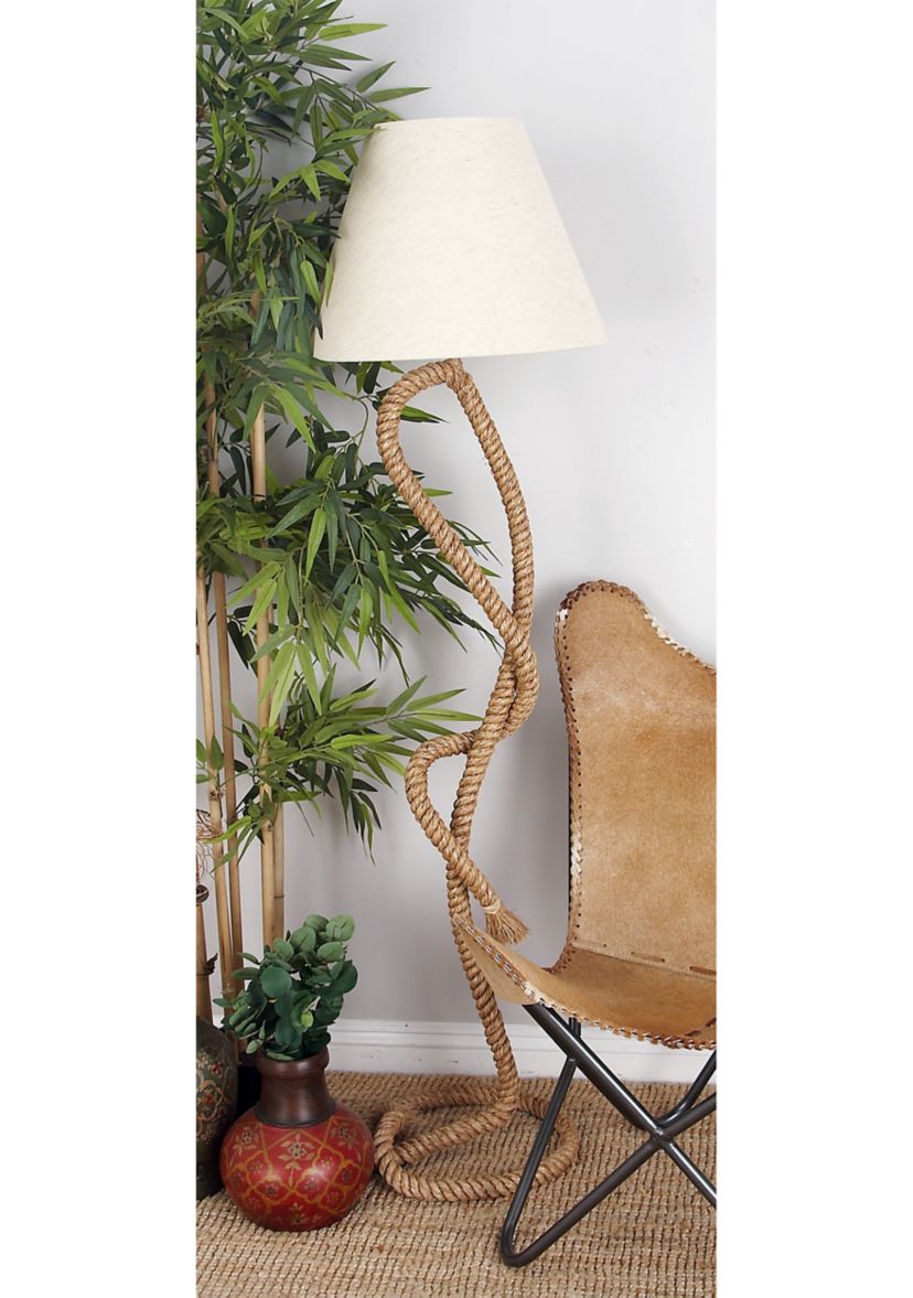 Rustic Jute Rope Floor Lamp
