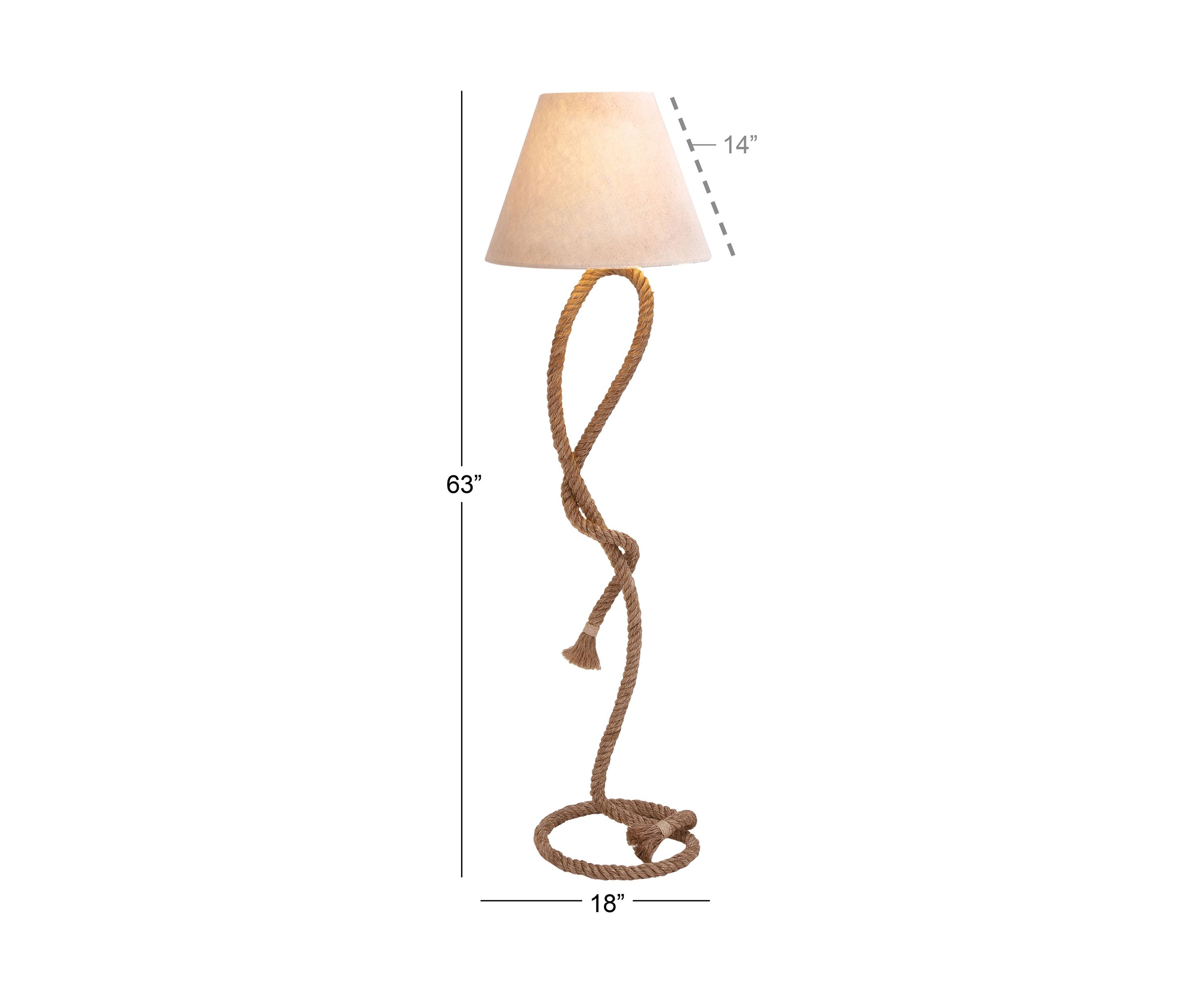 Rustic Jute Rope Floor Lamp