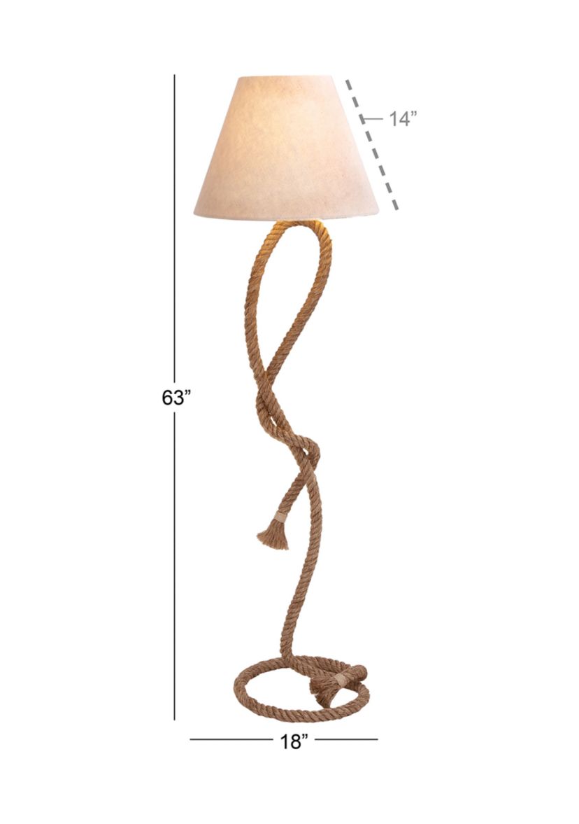 Rustic Jute Rope Floor Lamp