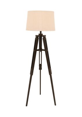 Industrial Wood Floor Lamp