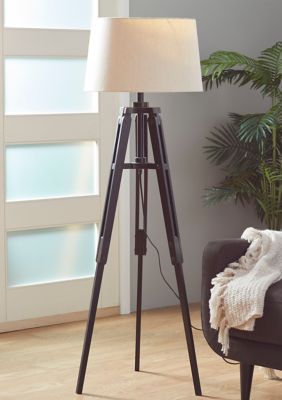 Industrial Wood Floor Lamp