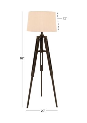 Industrial Wood Floor Lamp
