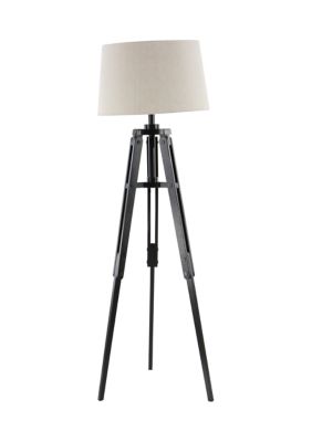 Industrial Wood Floor Lamp