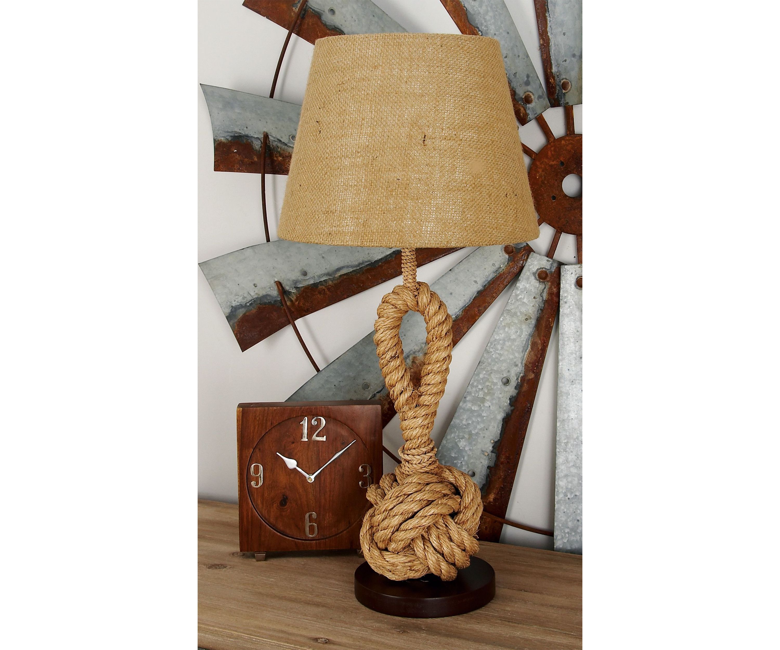 Rustic Jute Rope Table Lamp