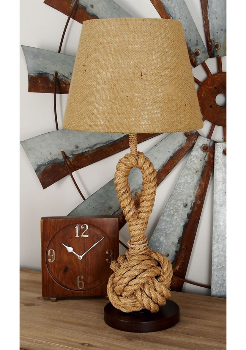 Rustic Jute Rope Table Lamp