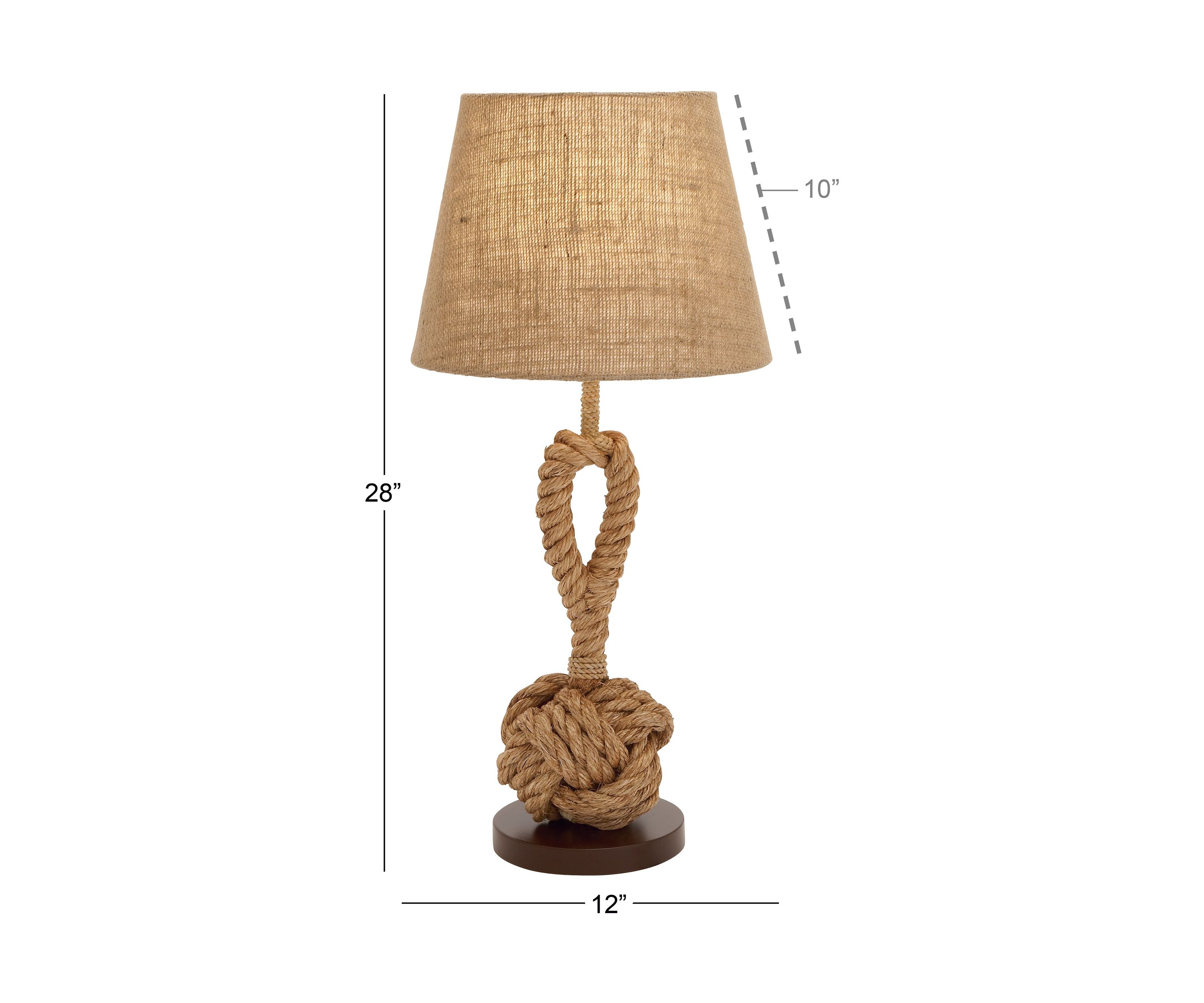 Rustic Jute Rope Table Lamp