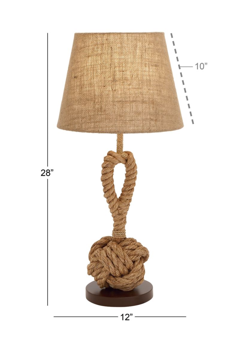 Rustic Jute Rope Table Lamp