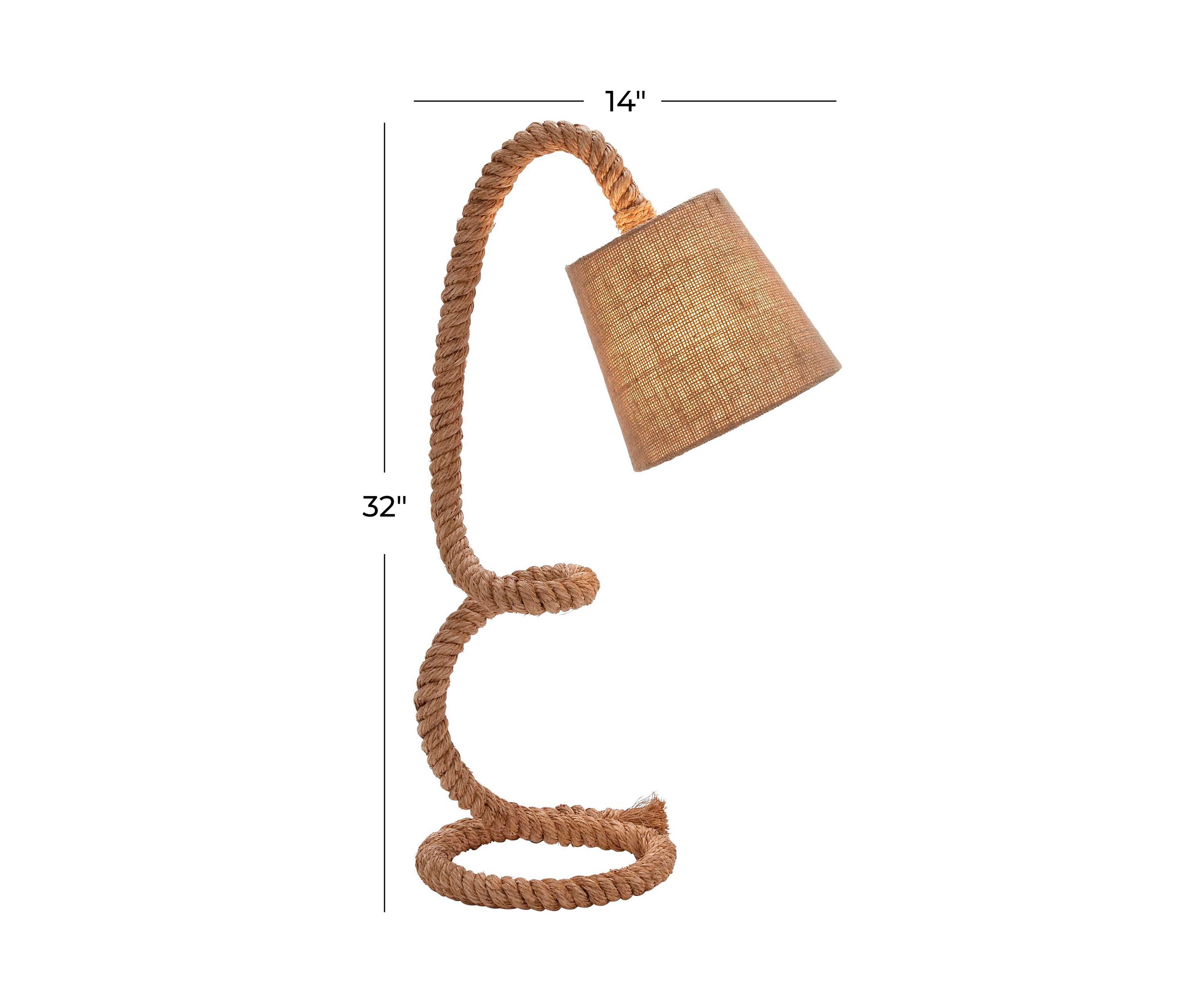Rustic Jute Rope Desk Lamp