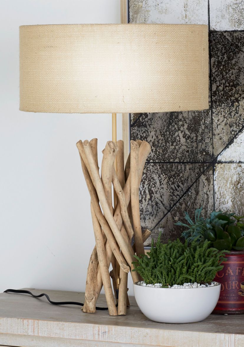 Rustic Driftwood Table Lamp