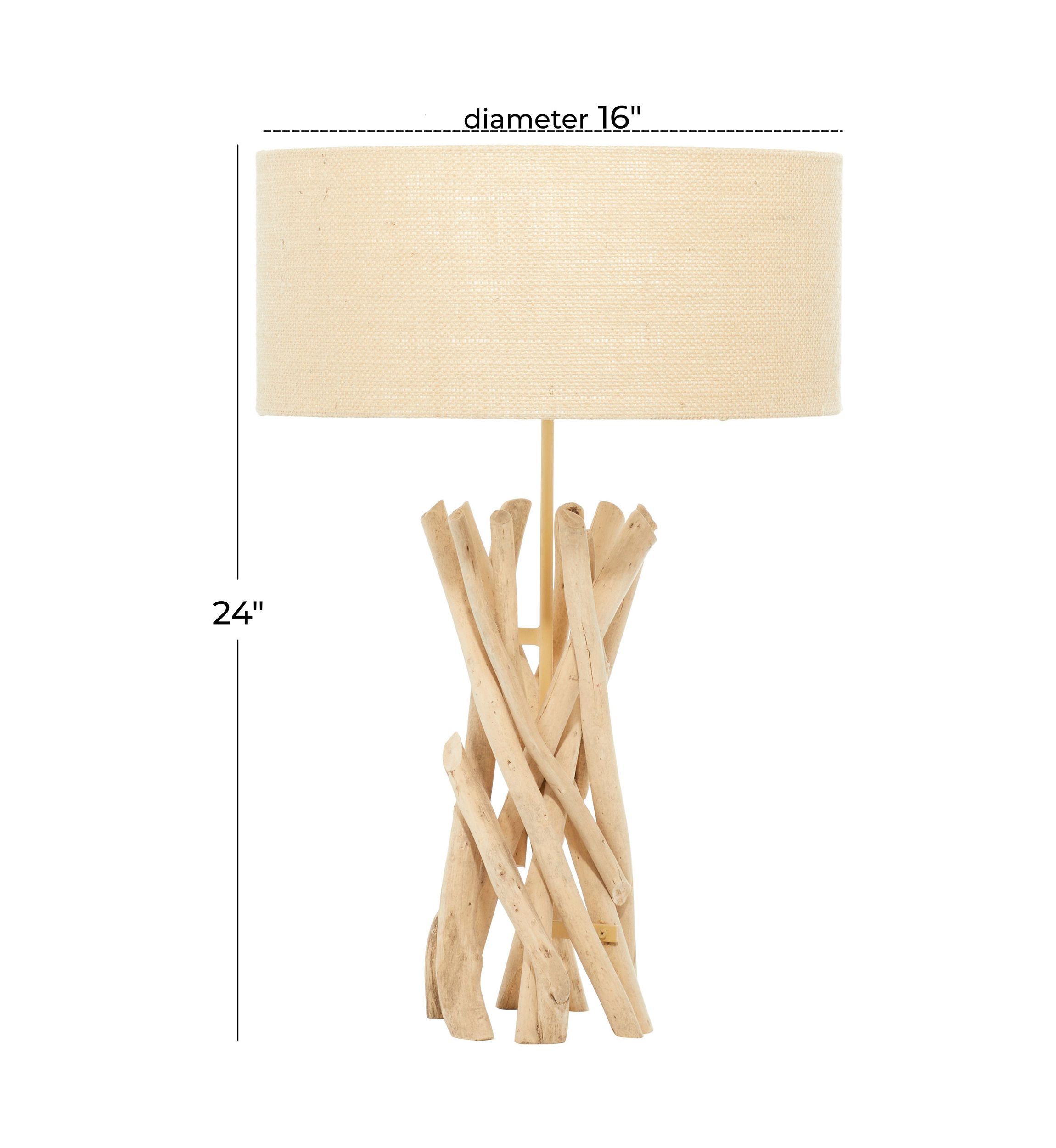Rustic Driftwood Table Lamp