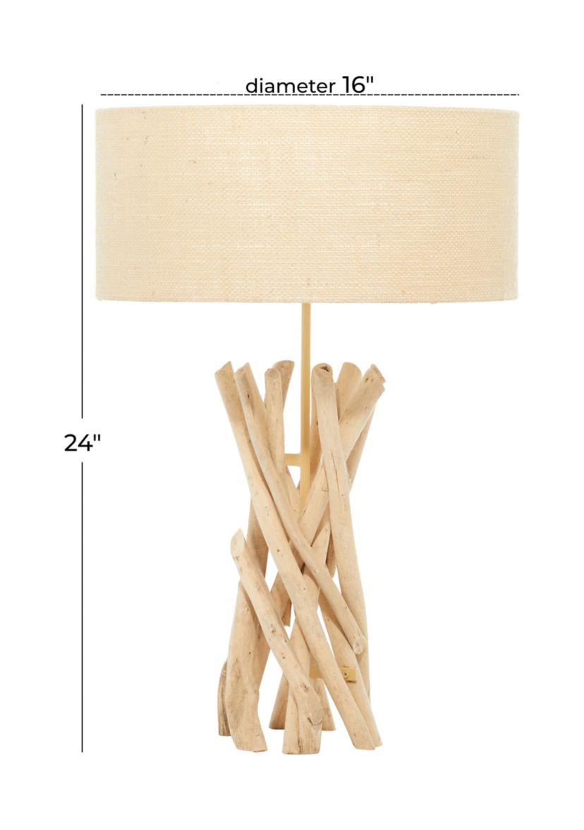 Rustic Driftwood Table Lamp