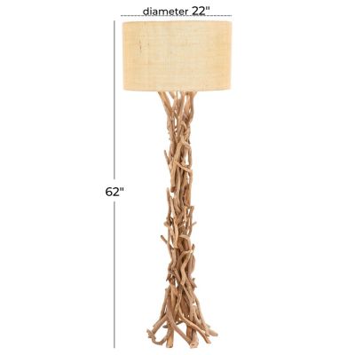 Rustic Driftwood Floor Lamp