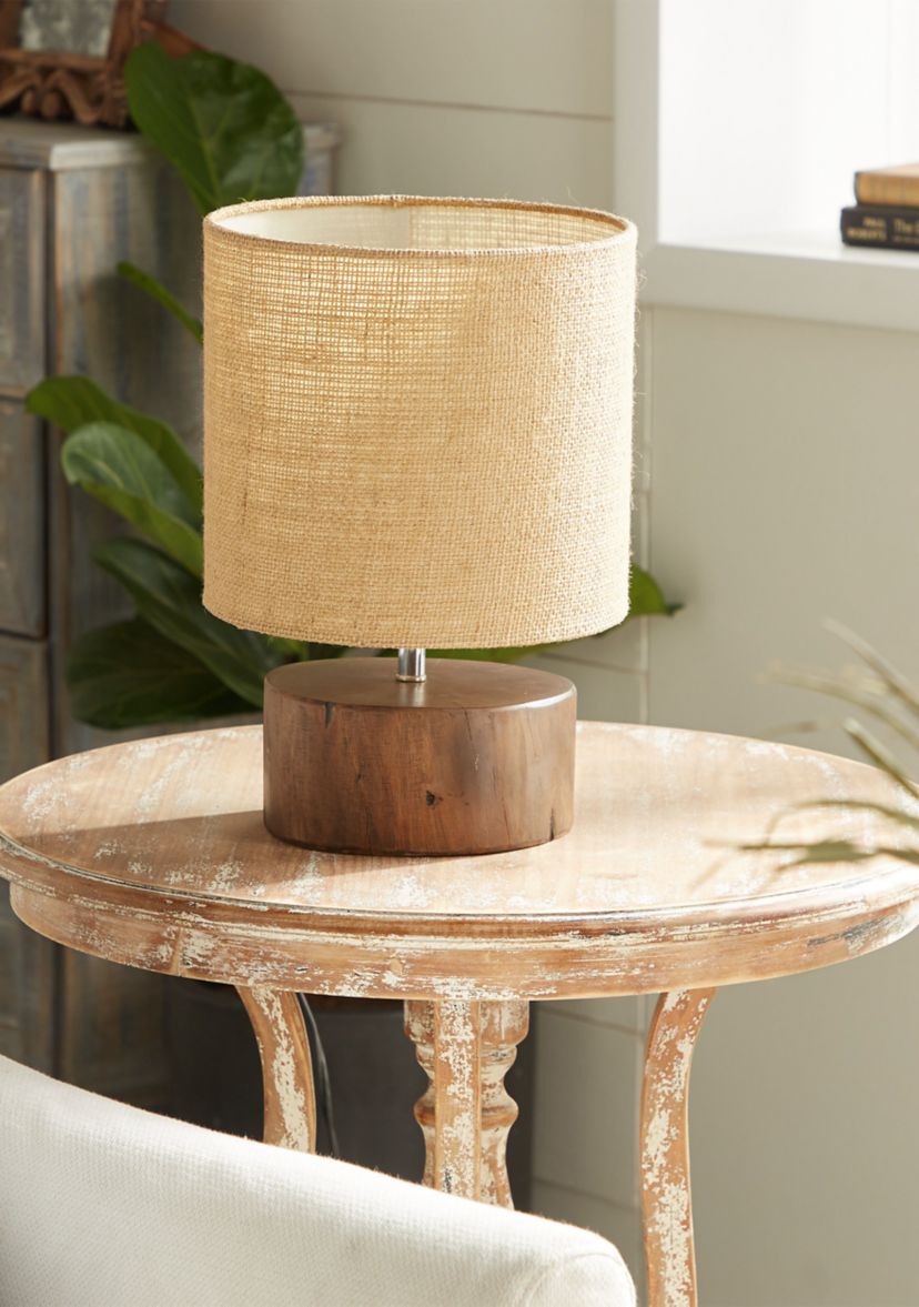 Rustic Wood Table Lamp
