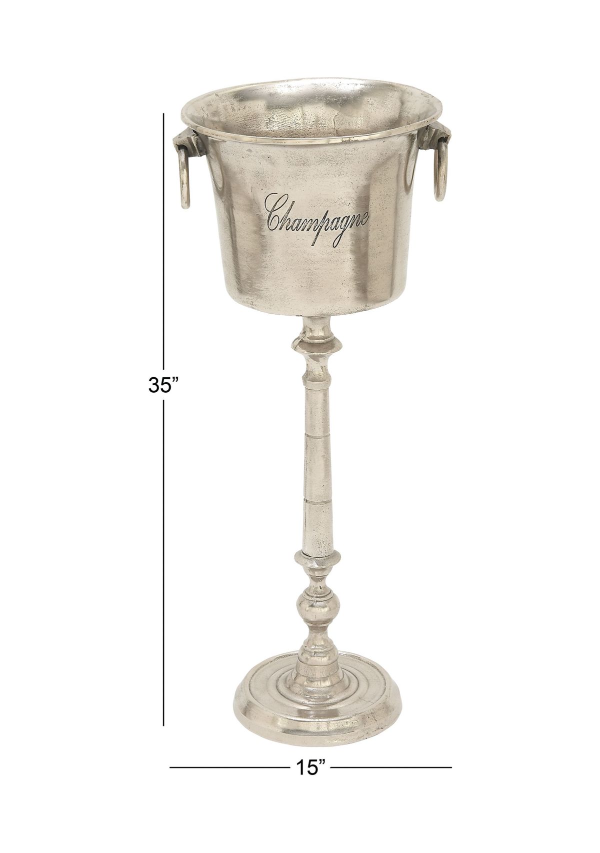 Traditional Aluminum Metal Ice Bucket