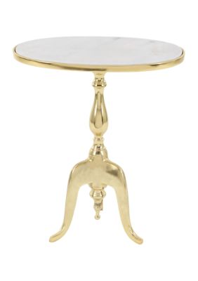 Traditional Aluminum Metal Accent Table