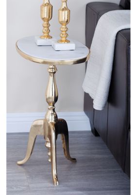 Traditional Aluminum Metal Accent Table