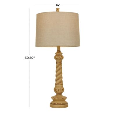 Farmhouse Polystone Table Lamp - Set of 2