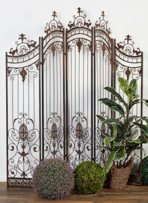 Traditional Metal Room Divider Screen