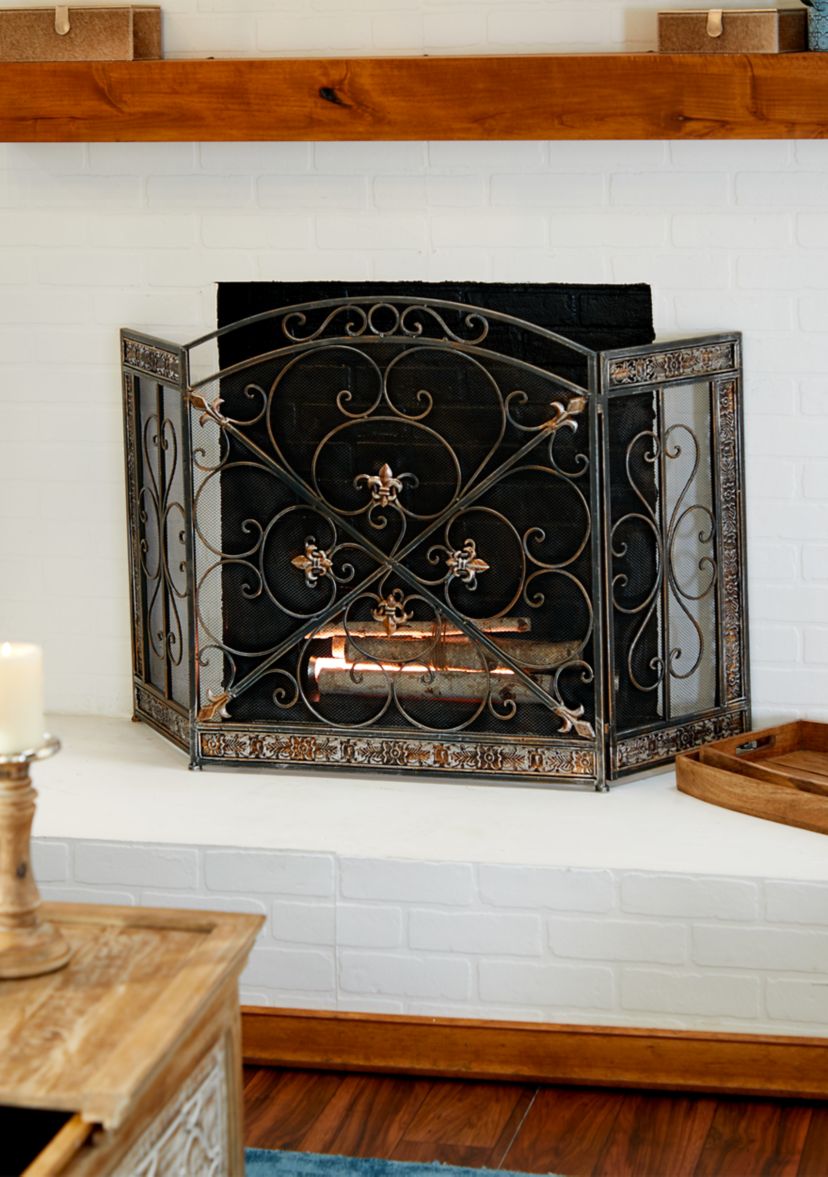 Traditional Metal Fireplace Screen