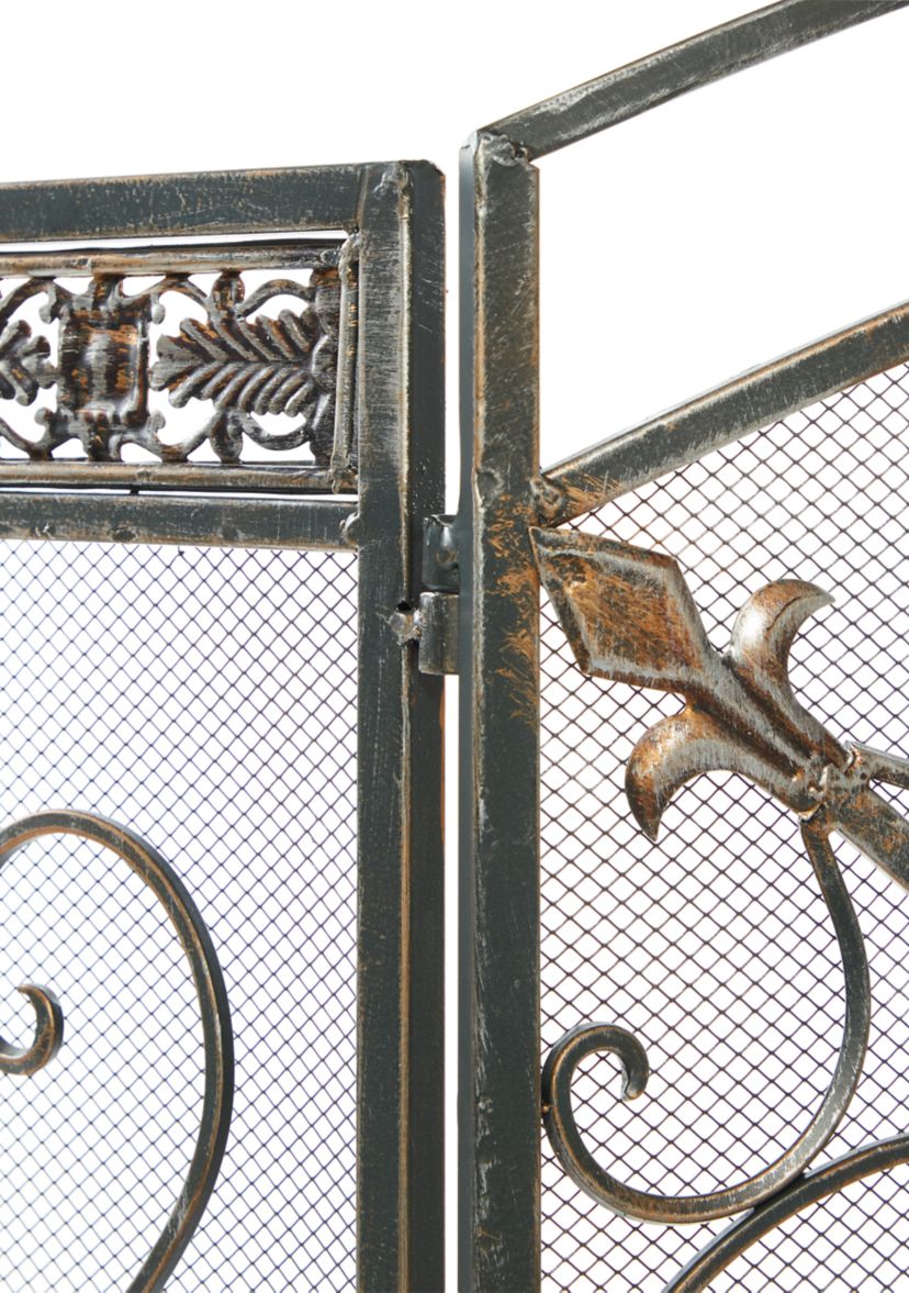 Traditional Metal Fireplace Screen