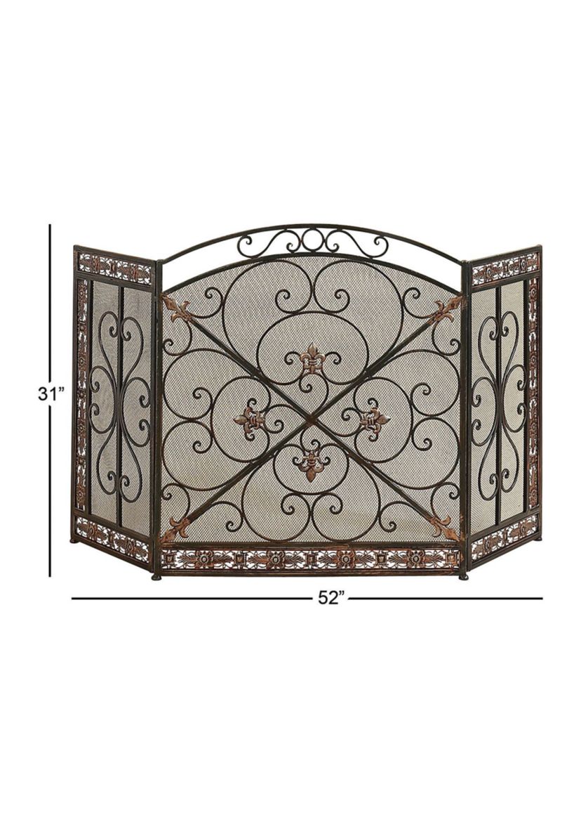 Traditional Metal Fireplace Screen