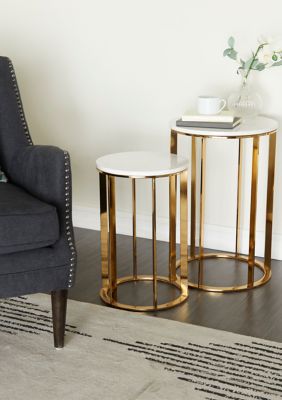 Contemporary Metal Accent Table - Set of 2