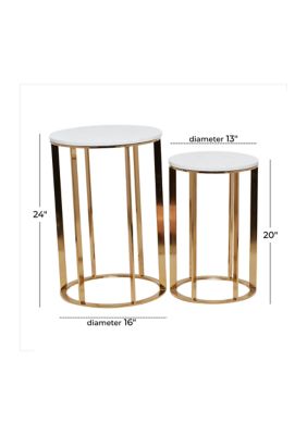 Contemporary Metal Accent Table - Set of 2