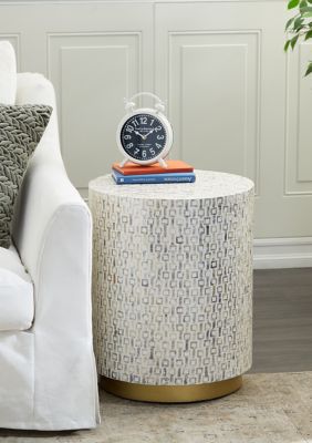 Contemporary Mother of Pearl Shell Accent Table