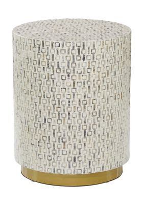 Contemporary Mother of Pearl Shell Accent Table