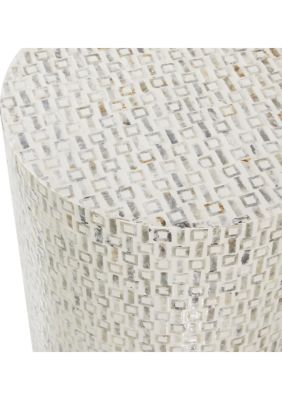 Contemporary Mother of Pearl Shell Accent Table