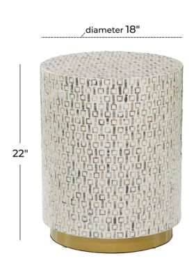 Contemporary Mother of Pearl Shell Accent Table