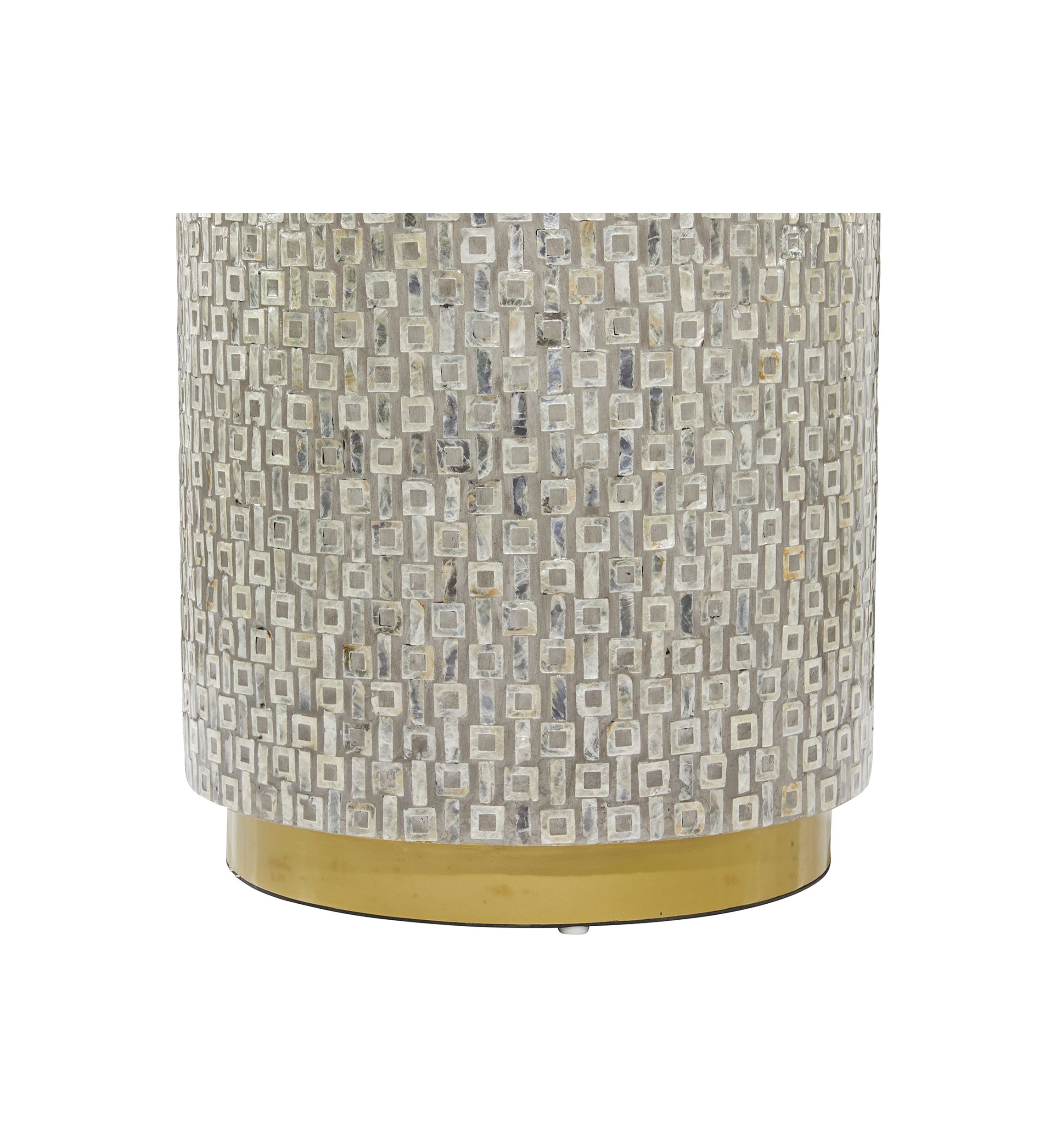 Contemporary Mother of Pearl Shell Accent Table