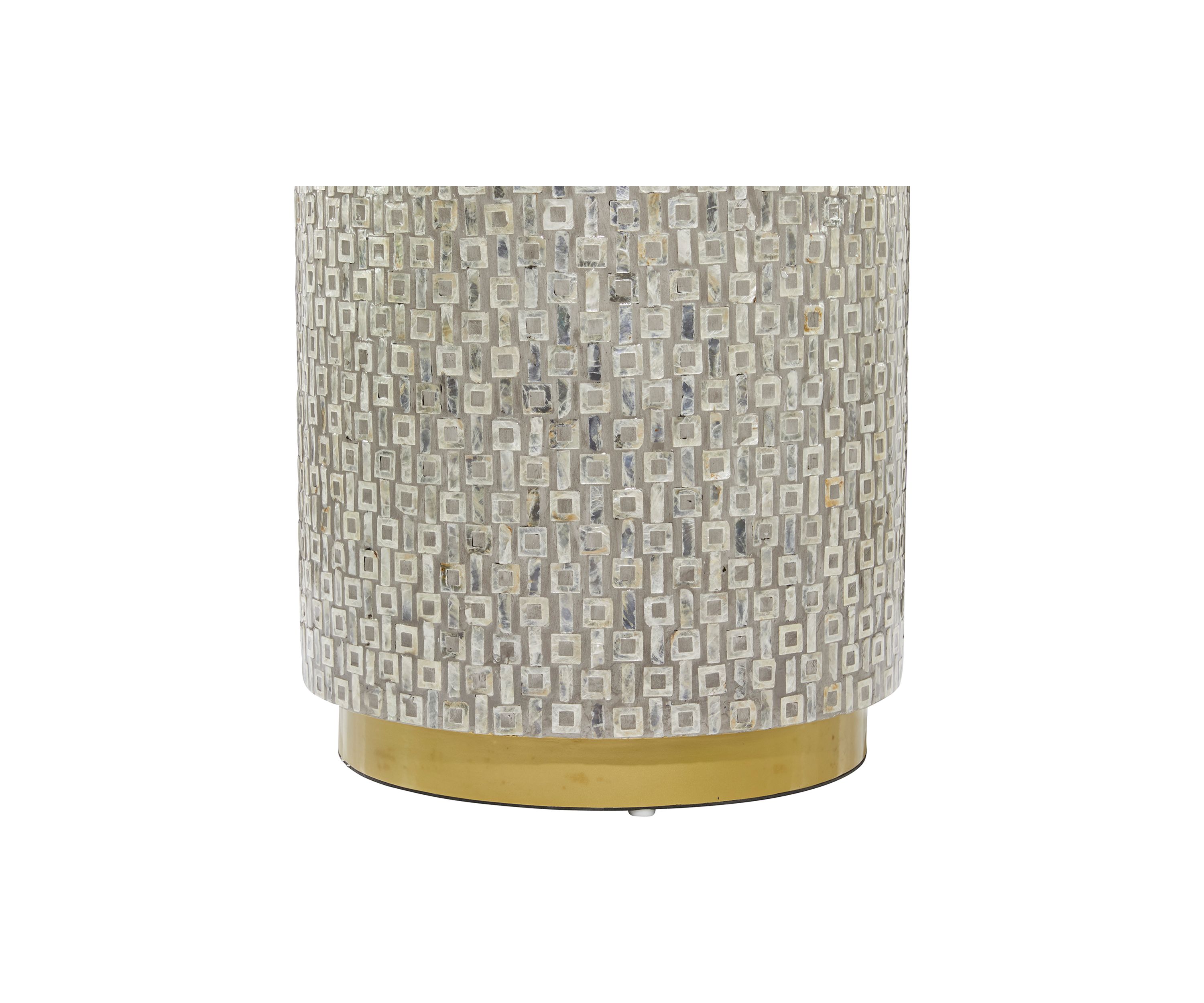 Contemporary Mother of Pearl Shell Accent Table