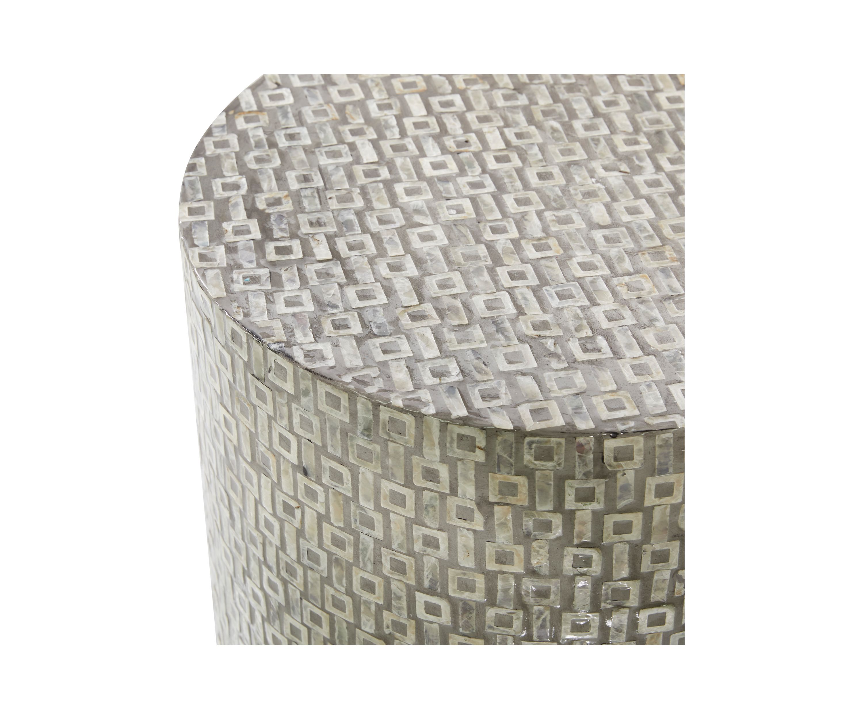 Contemporary Mother of Pearl Shell Accent Table