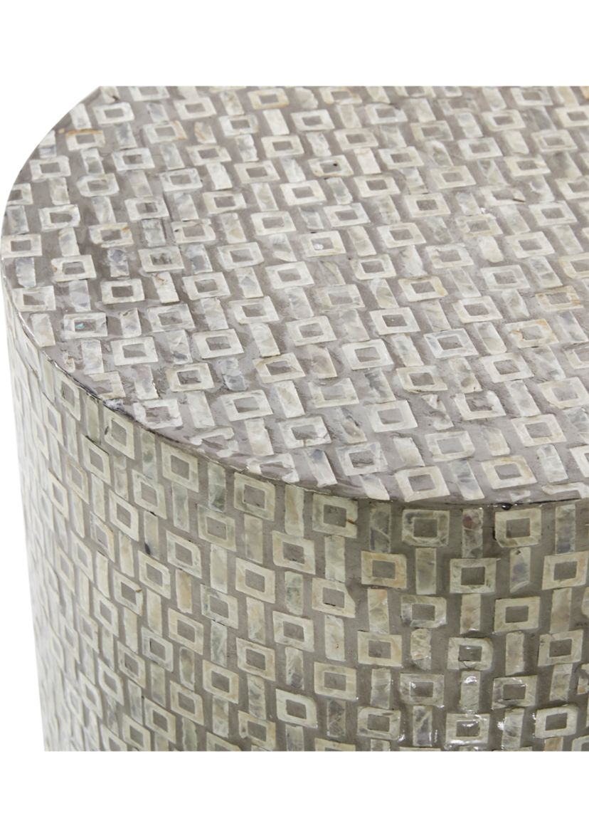 Contemporary Mother of Pearl Shell Accent Table