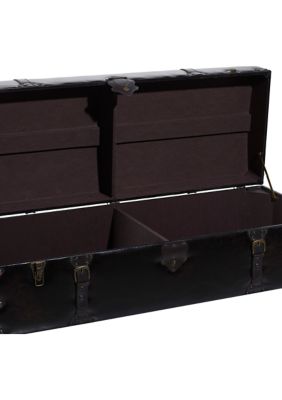 Traditional Faux Leather Storage Bench - Set of 3