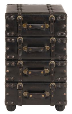 Traditional Faux Leather Chest