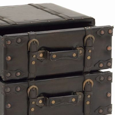 Traditional Faux Leather Chest