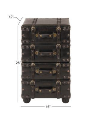 Traditional Faux Leather Chest