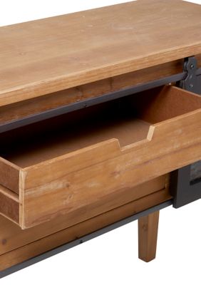 Industrial Wood Console Table