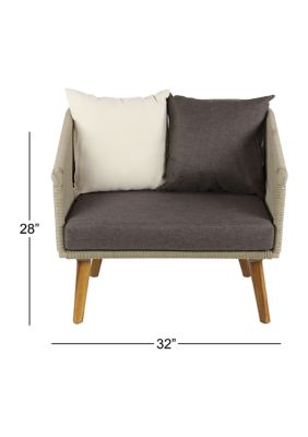 Modern Wood Outdoor Chair - Set of 2