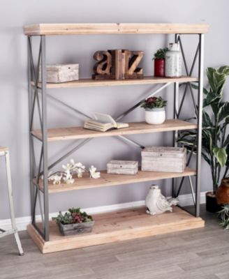 Industrial Wood Shelving Unit