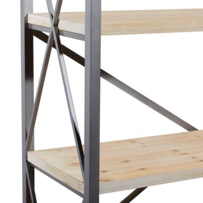 Industrial Wood Shelving Unit