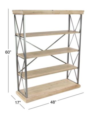 Industrial Wood Shelving Unit