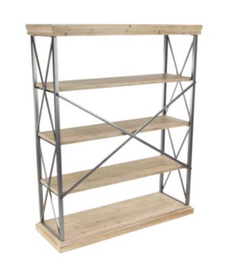 Industrial Wood Shelving Unit