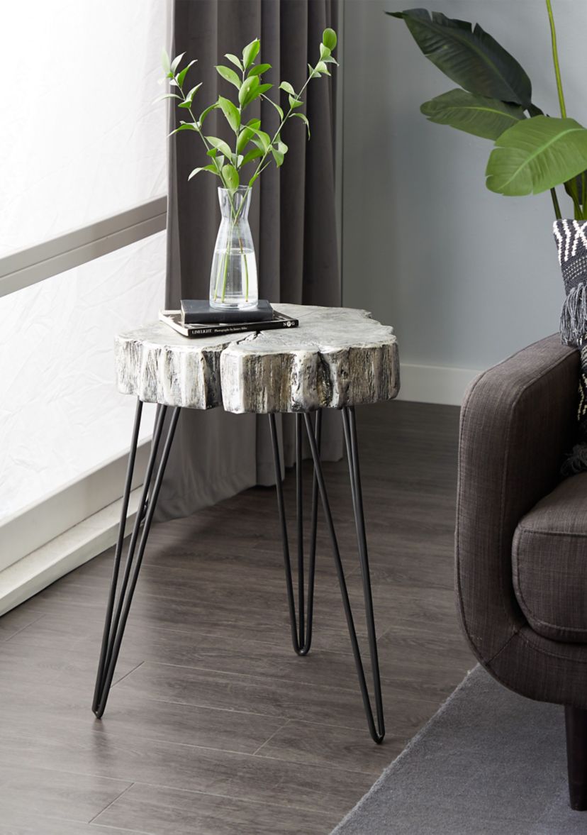 Modern Polystone Accent Table